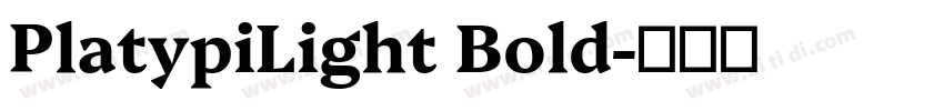 PlatypiLight Bold字体转换